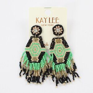 KAYLEE Seed Beaded Beautiful Southwest Tribal Post Earrings Made ❤️ in India
